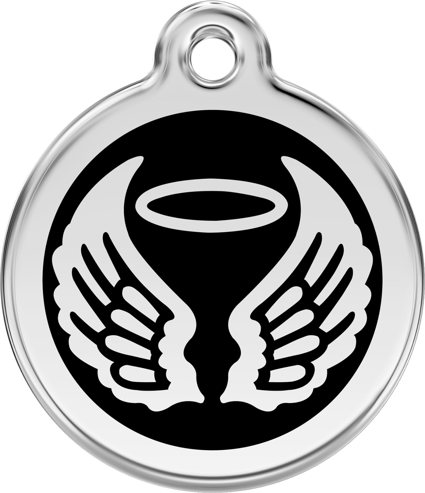 Steel Red Dingo Angel ID Dog Tag Black Purple Blue Green Yellow Orange Red Pink
