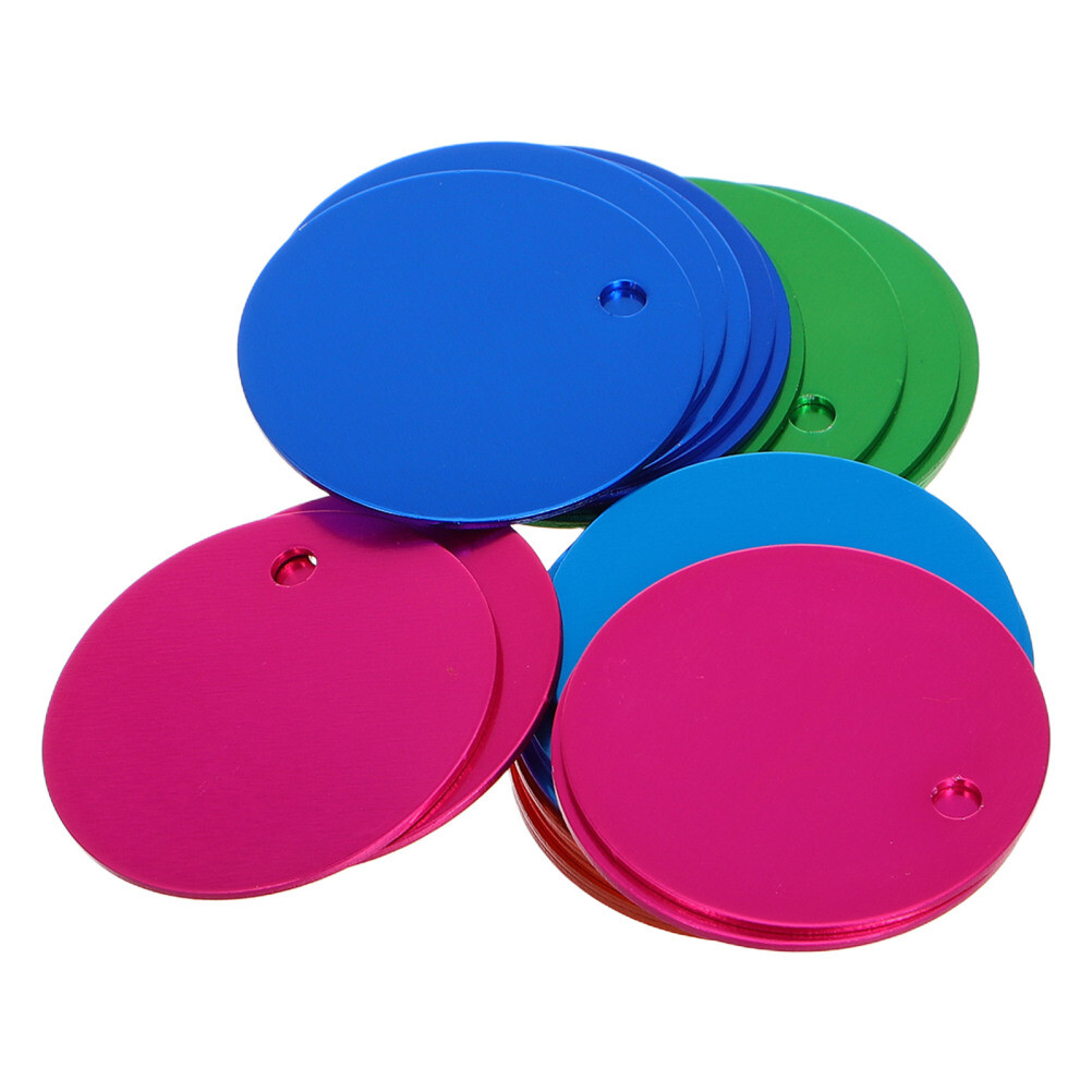 25PCS Blank Hanging Metal Tags for Stamping Blank Aluminum Blanks Keychains