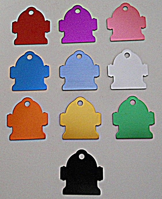 Pet Dog Cat Blank tags Bulk shelters rescues 5 pc lots Lg Hydrant