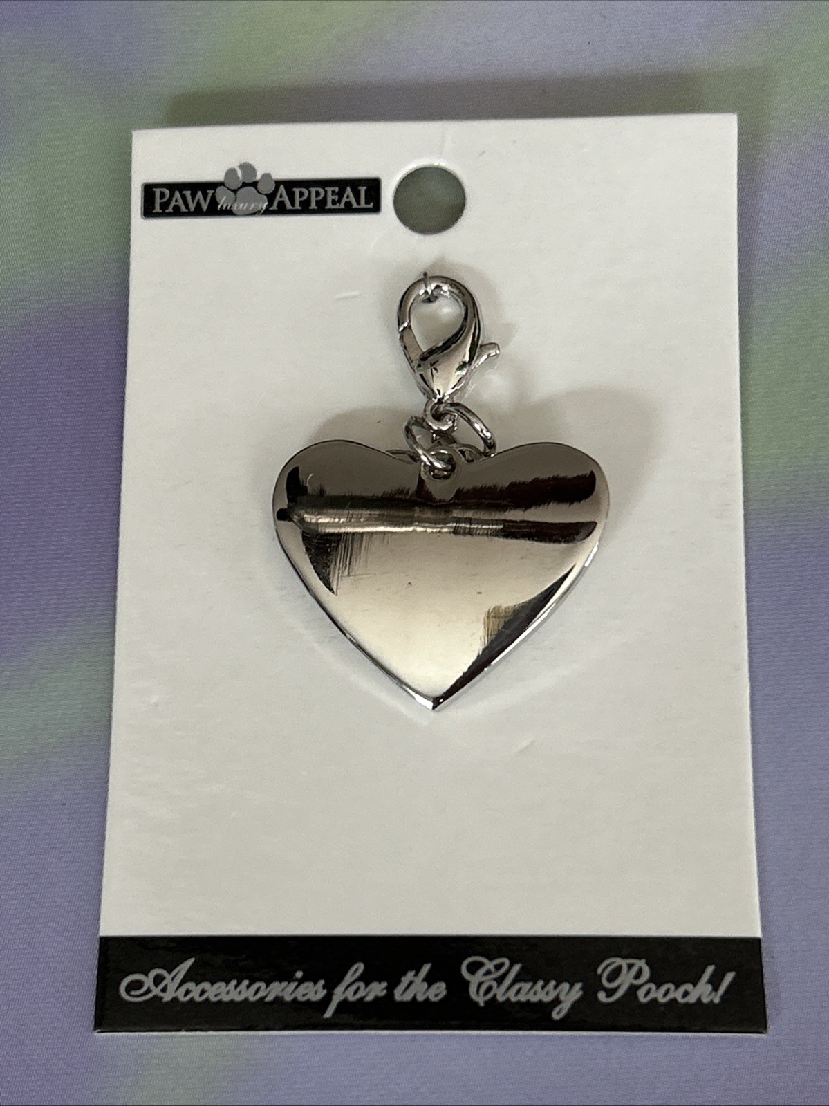 Pretty Paw Appeal Pink Rhinestone Double Heart Charm Tag Necklace Dog Cat New