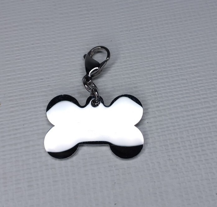 Dog Tag Keychain Bone Shaped Metal Blank Ready To Engrave