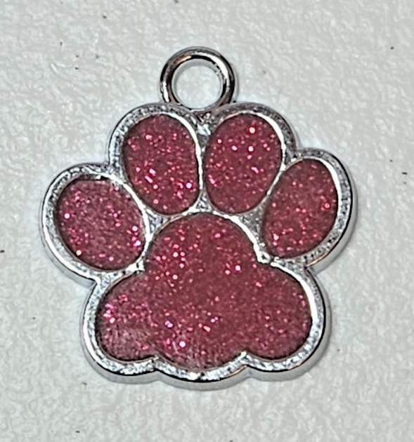 Paw Glitter Dog Tags Engraved