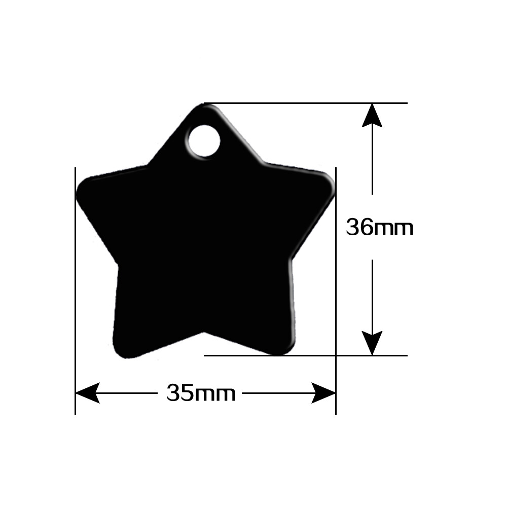 100pcs Wholesale Bulk STAR Pet Dog Cat Identification Name Tags Aluminum 9 Color