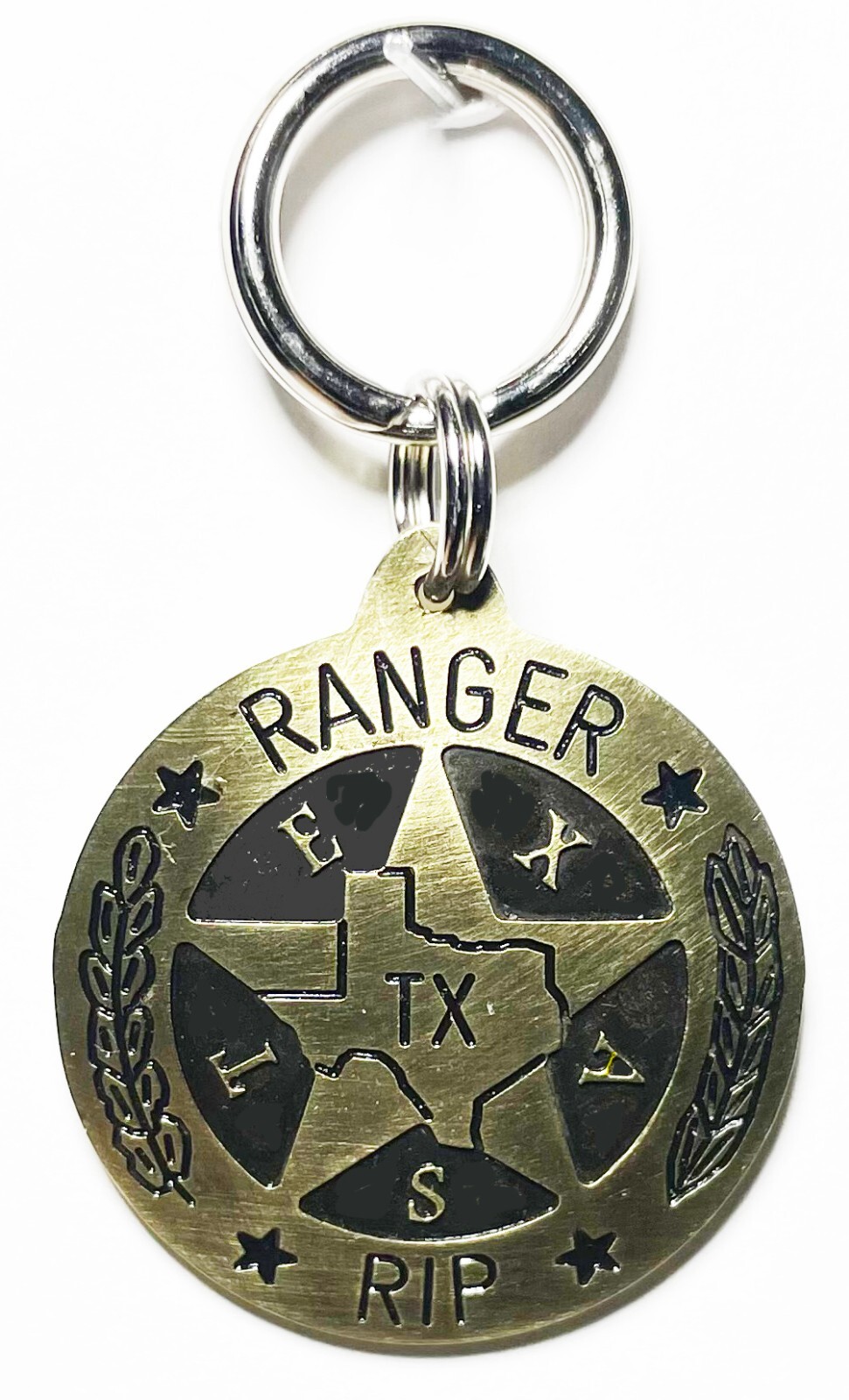 K9 Texas Ranger Police Badge Dog Tag-Custom Engraved ID Tag-Law Enforcement Pet
