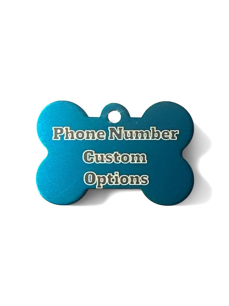 Personalized Laser Engraved Pet ID Tag Custom Dog Bone Name Tag