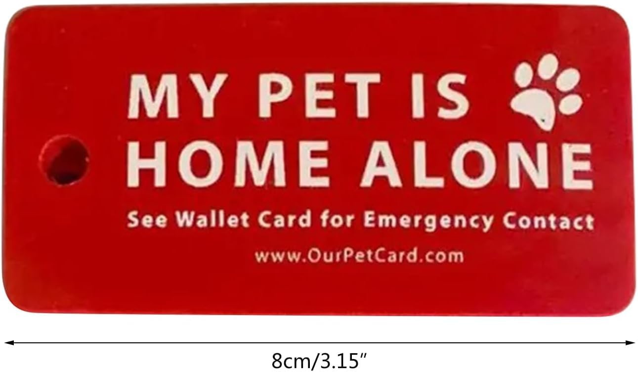 Dog Cat are Home Alone Alert Key Tags Pet Keychain Alert Keychain Dog Tag and…