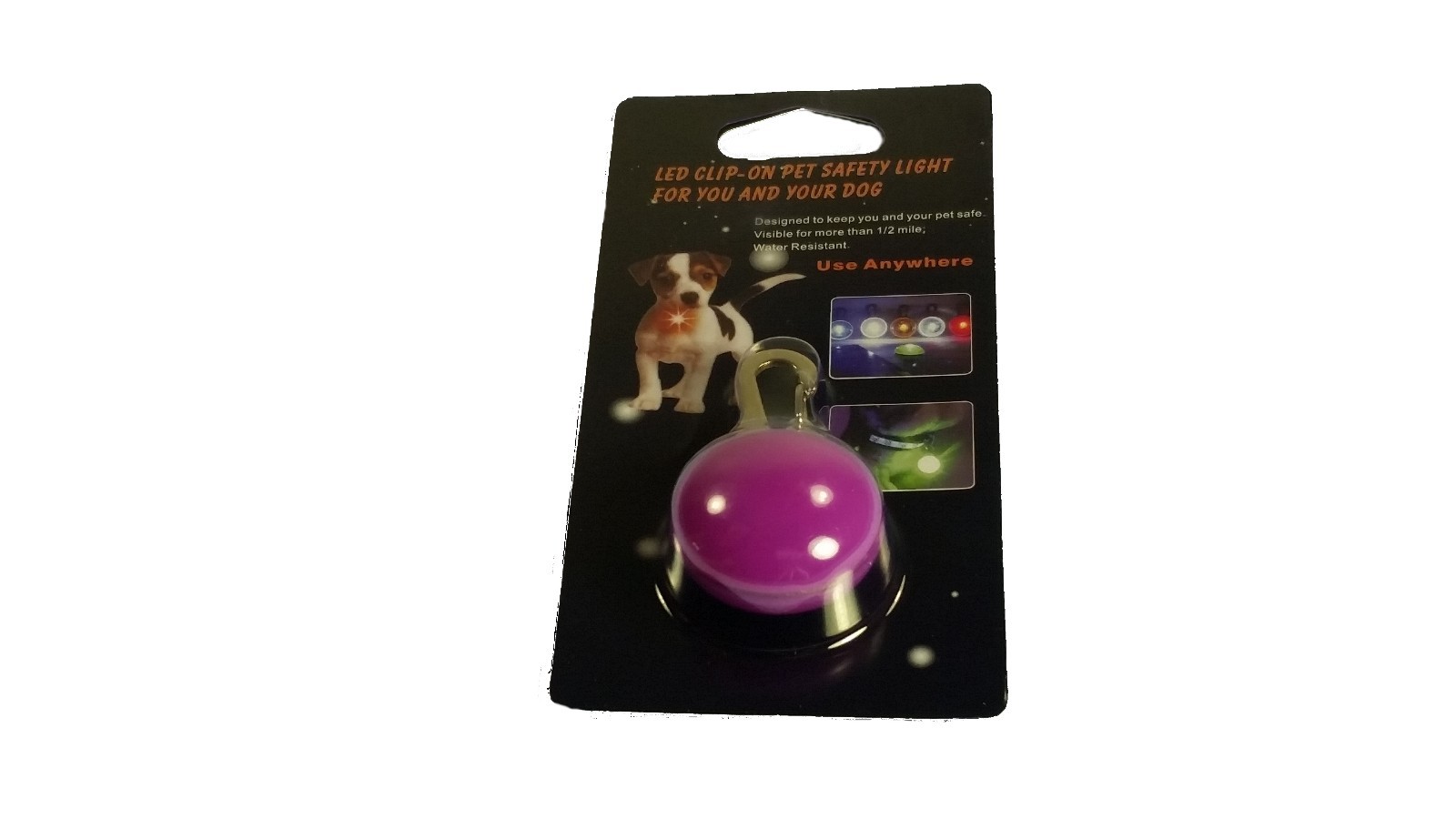 LED Spot Light Carabiner for Pet Dog Collar Leash Harness Multi-flashing Modes