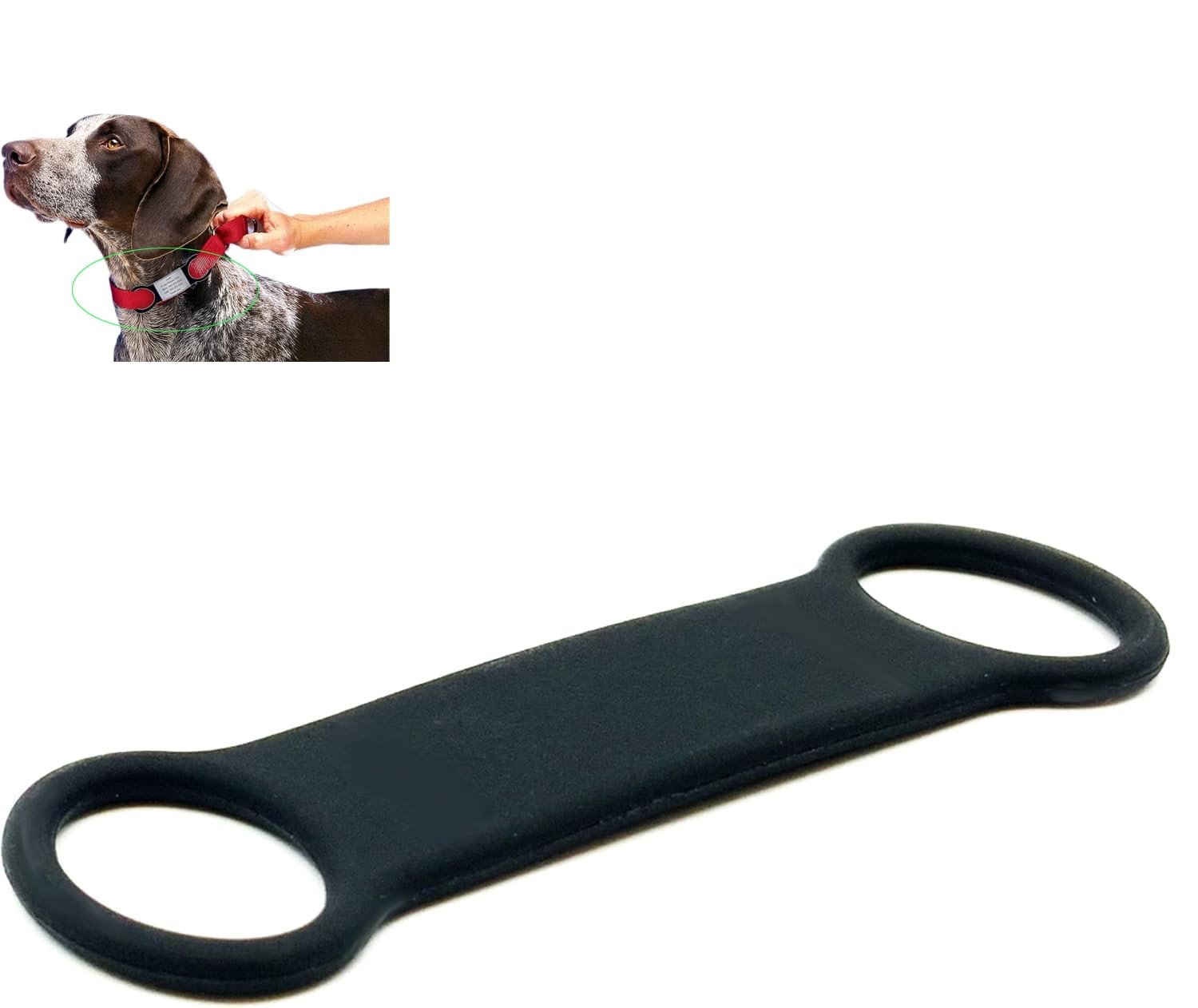 4 Pack Dog Tag Rubber Band Silicone Elastic Holder for Slide On Dog Tags Pers…