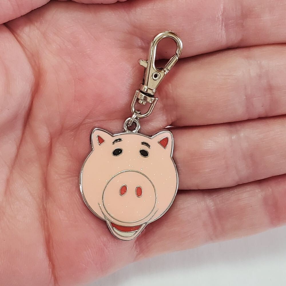 PIG CHARM MISS PIGGY FOR ZIPPER PULL PURSE WALLET BACKPACK OR PET DOG CAT COLLAR