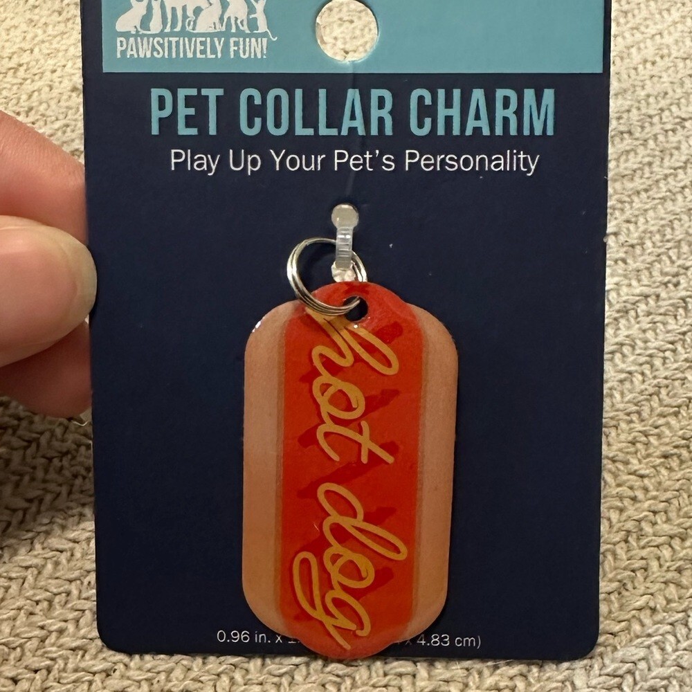 Hot Dog Pet Collar Charm NWT Dachshund Wiener Doxie Puppy Adorable Gift