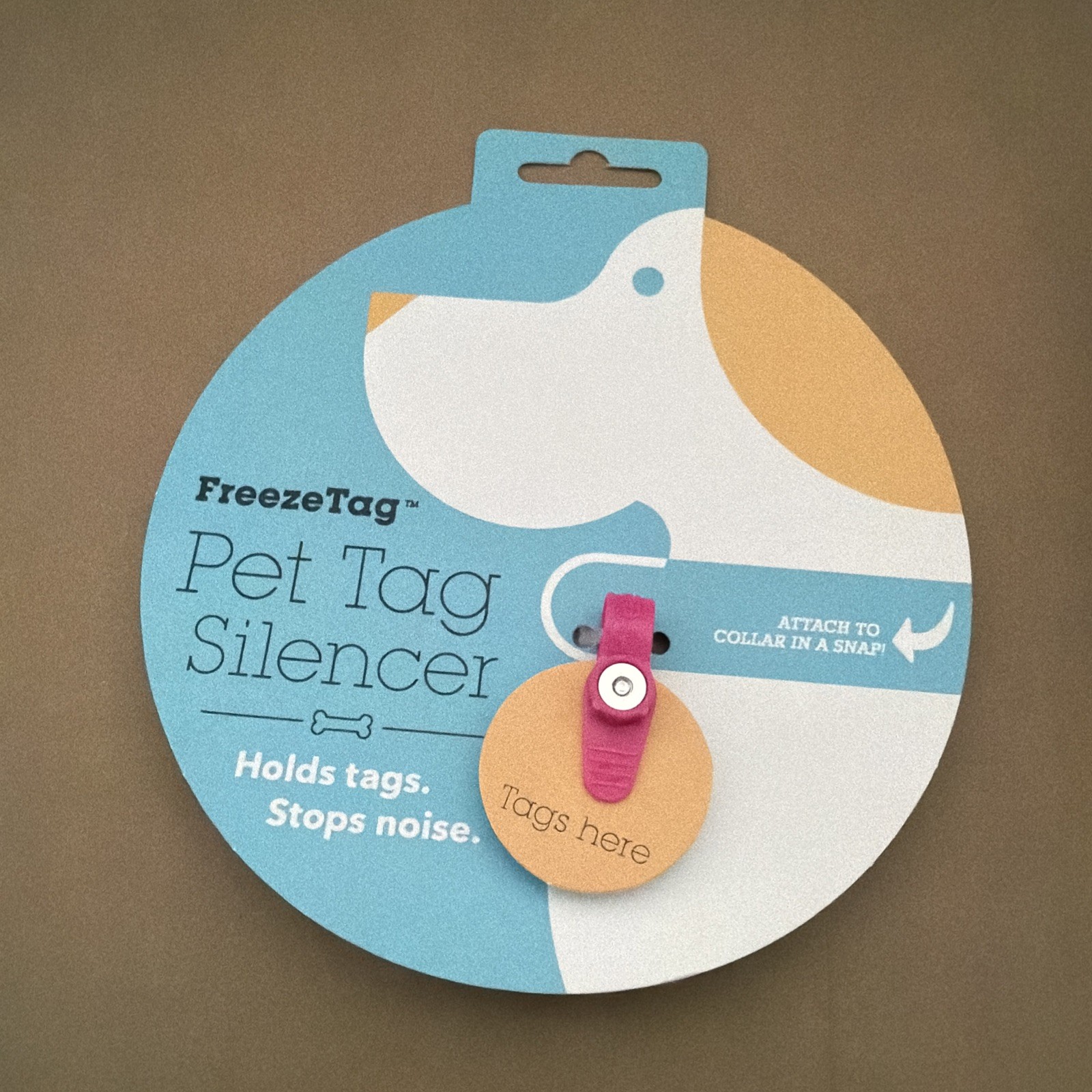 Dog Tag Silencer and Connector, Pink
