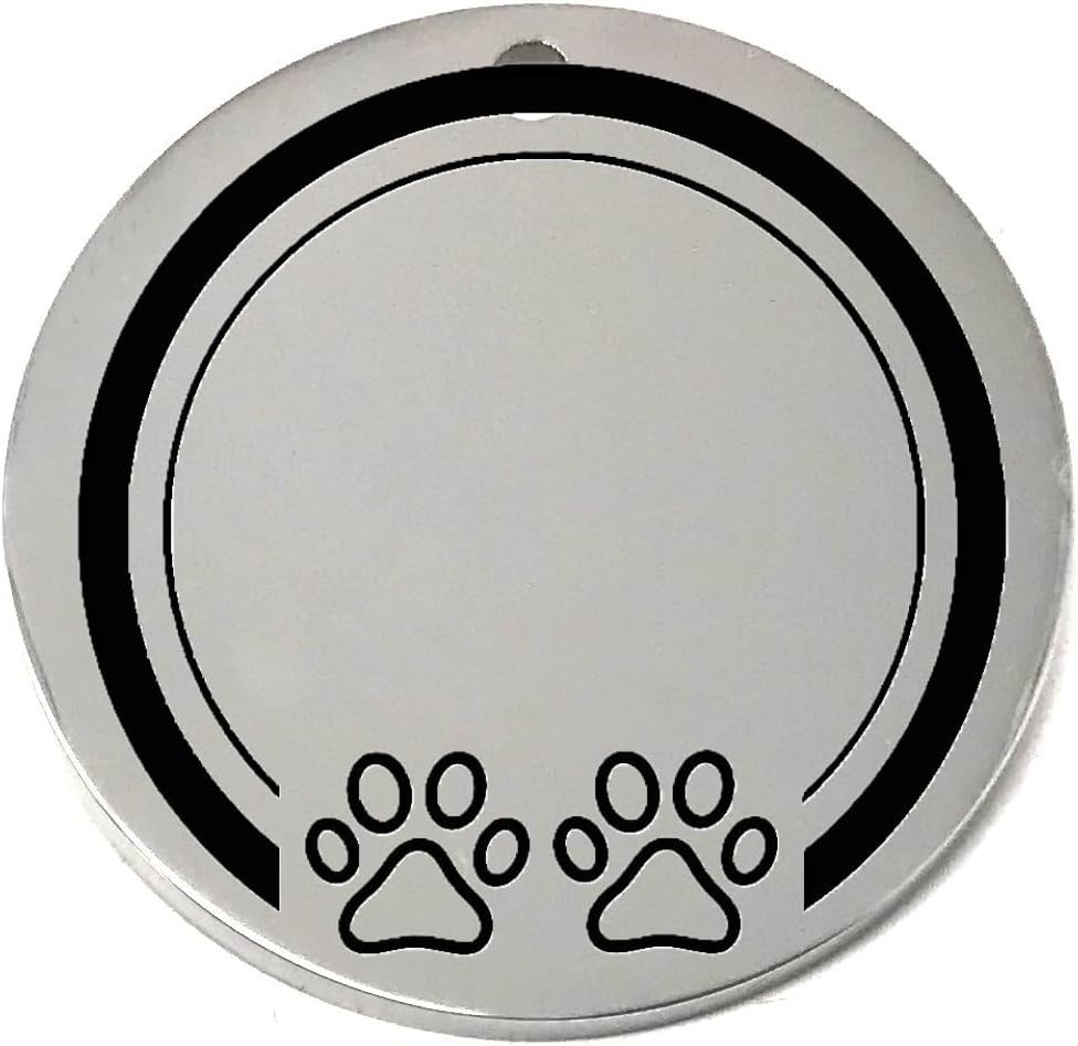 Custom 2 Paws Pet ID Tags for Dog or Cat Collar – Laser Etched Cute Name Tag