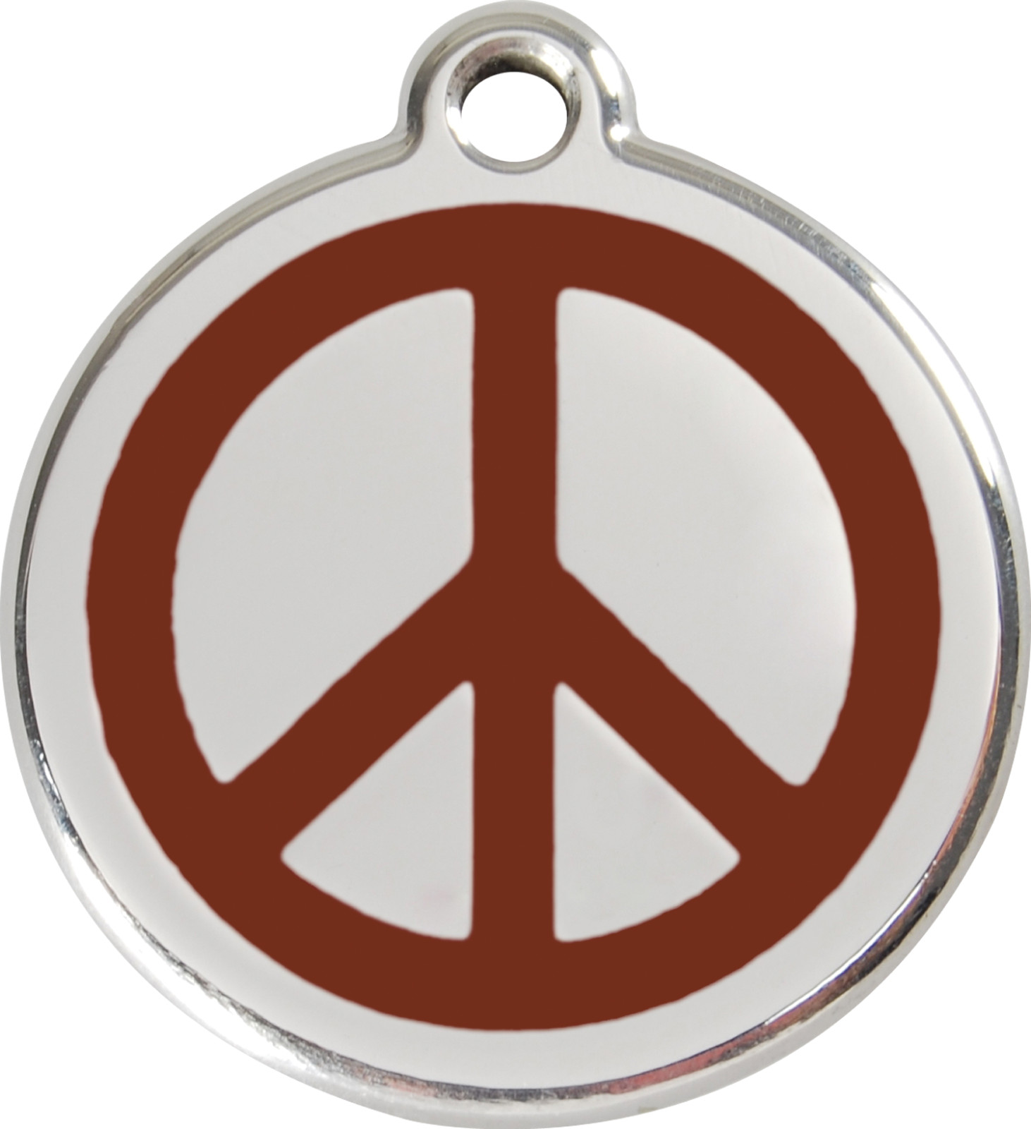 Steel Red Dingo Peace ID Dog Tag Black Purple Blue Green Yellow Orange Red Pink