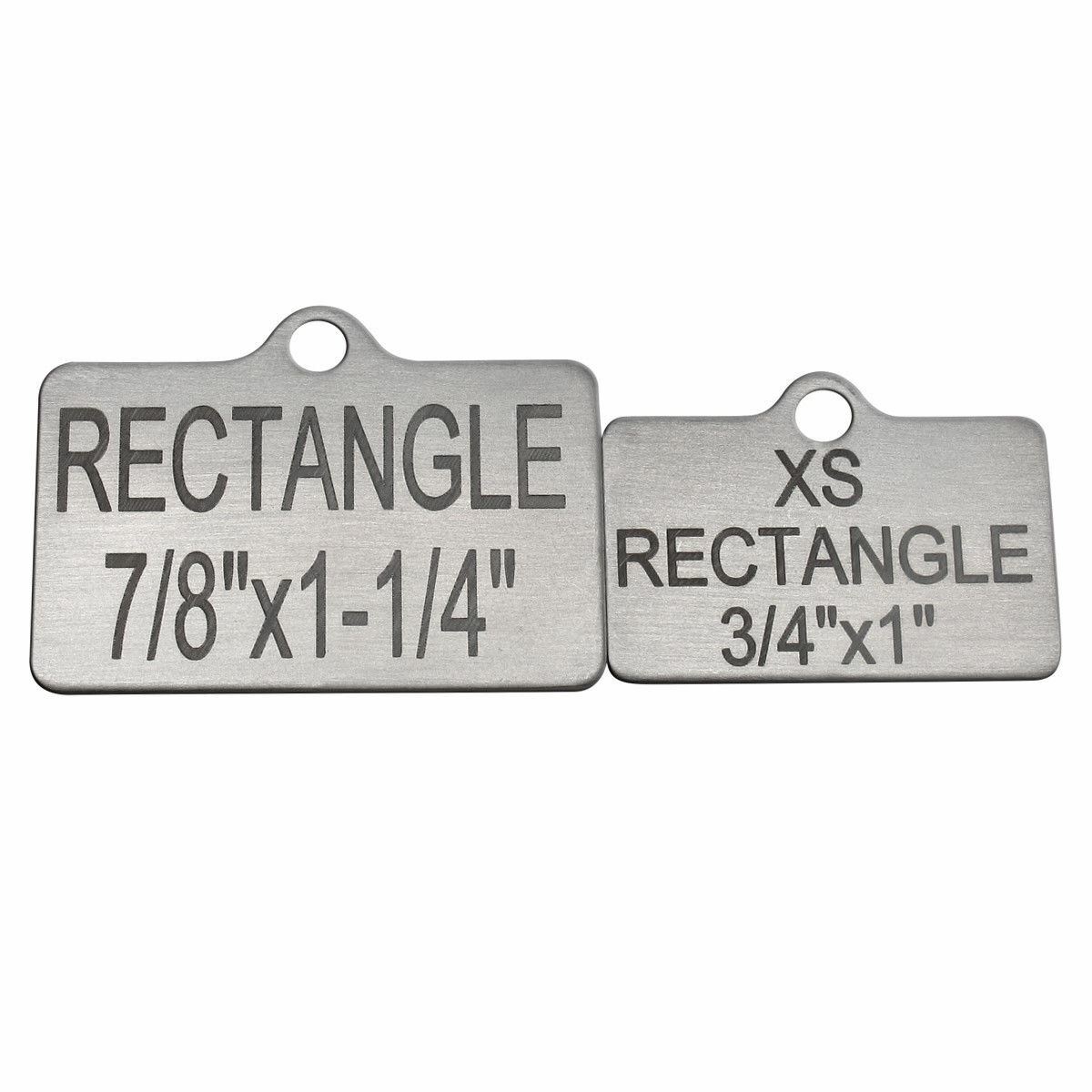 MADE IN USA Pet ID Tag Personalized Dog Tag Laser Etched Stainless Steel w/Clasp