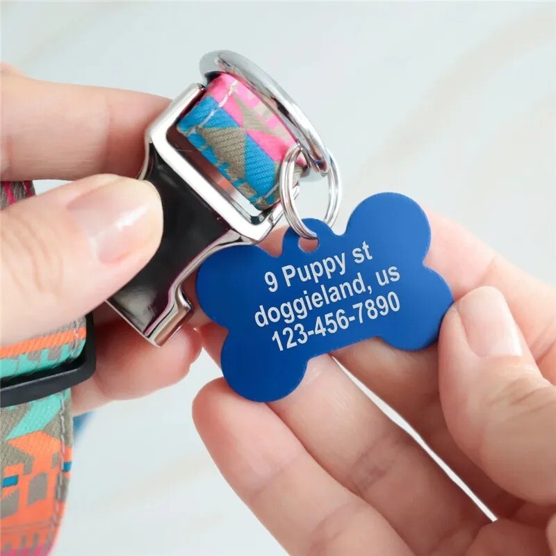 Personalized Pet ID Tag Dog Cat Nameplate Collar Custom Tag for Dog Cat Collar