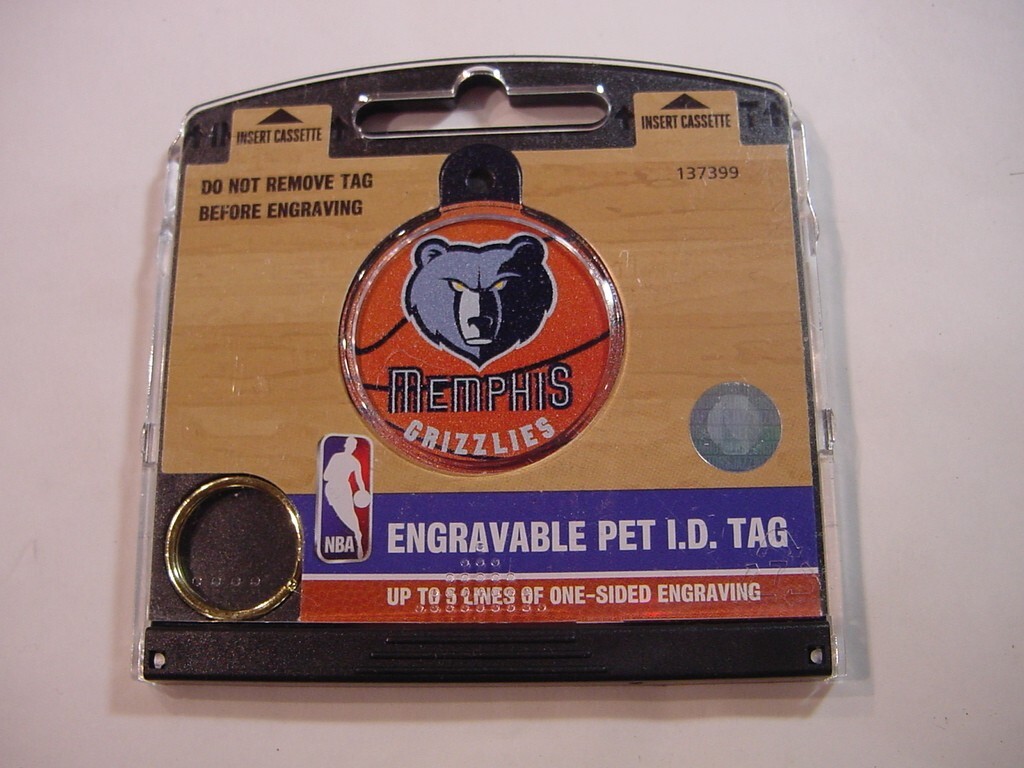 NEW – FIDO ENGRAVABLE PET I.D. TAG – MEMPHIS GRIZZLIES
