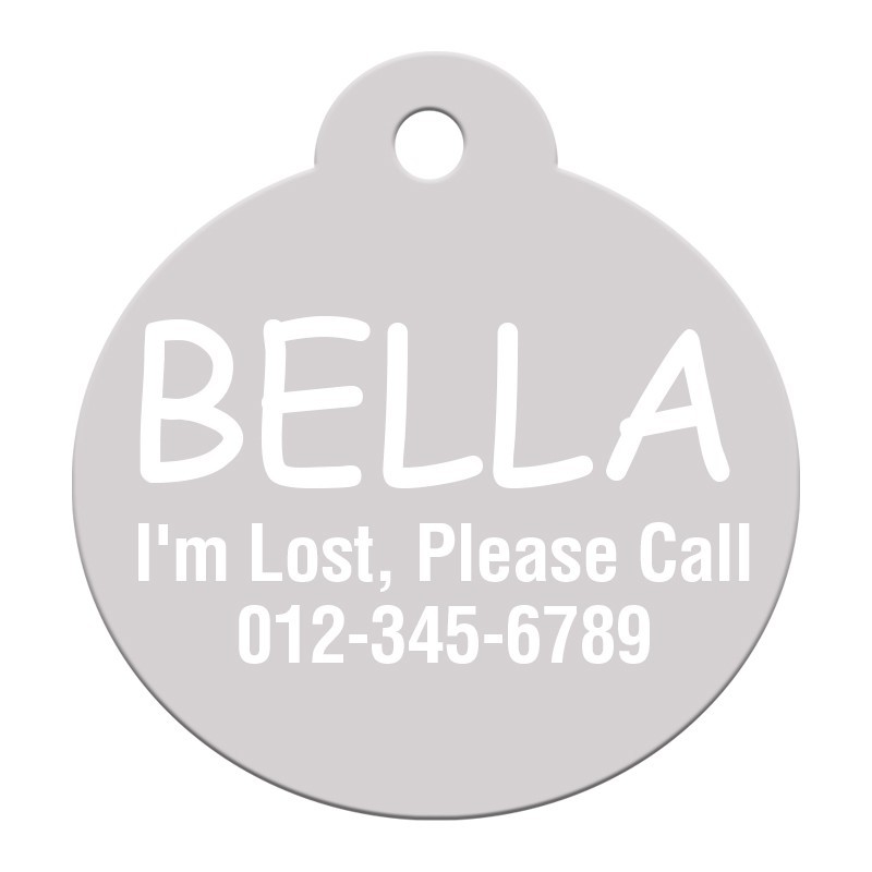 Custom Round Aluminum Pet ID Tag Engraved Placa Perro Gato 10 Colors 2 Sizes USA