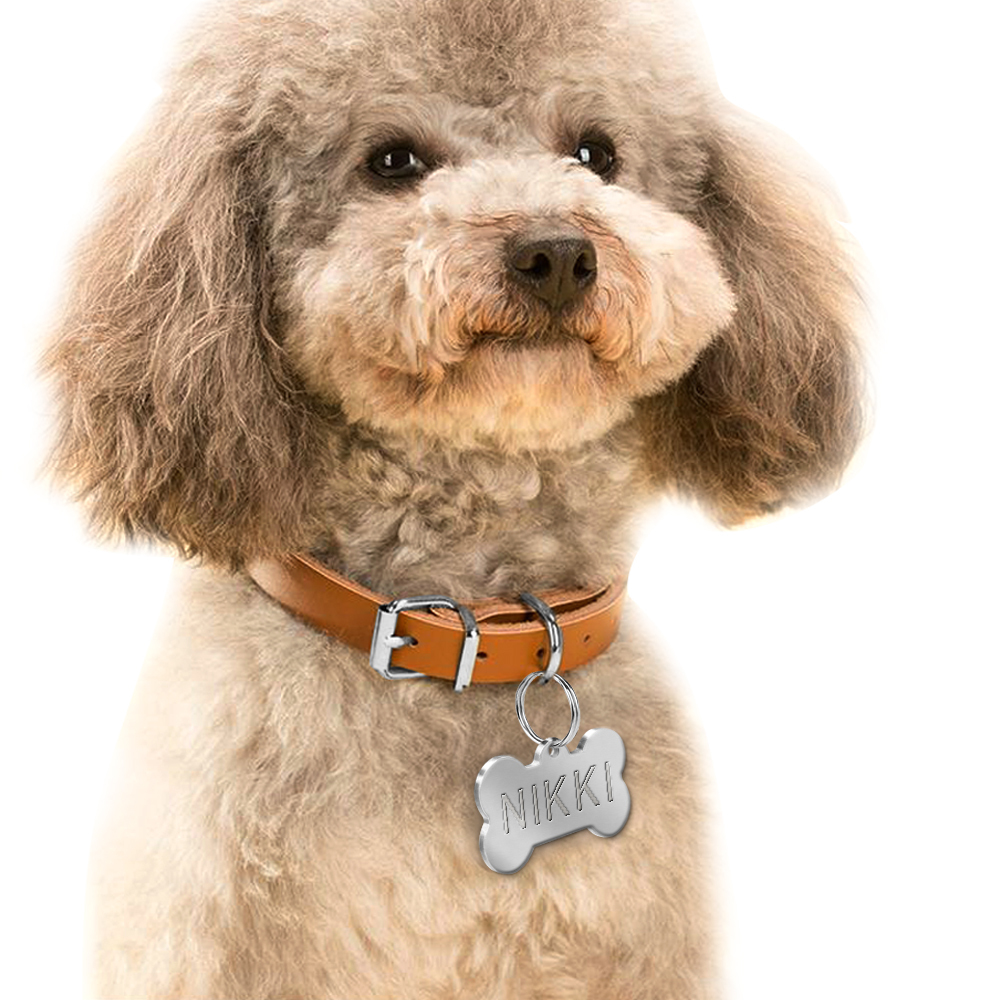 Dog Tags Stainless Steel Bone Custom Engraved Dog Tags Personalized Pet ID Tags