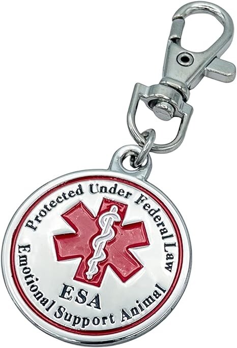 ESA Dog Accessories Emotional Support Tag for Medium & Large Dogs Pet Id Collar