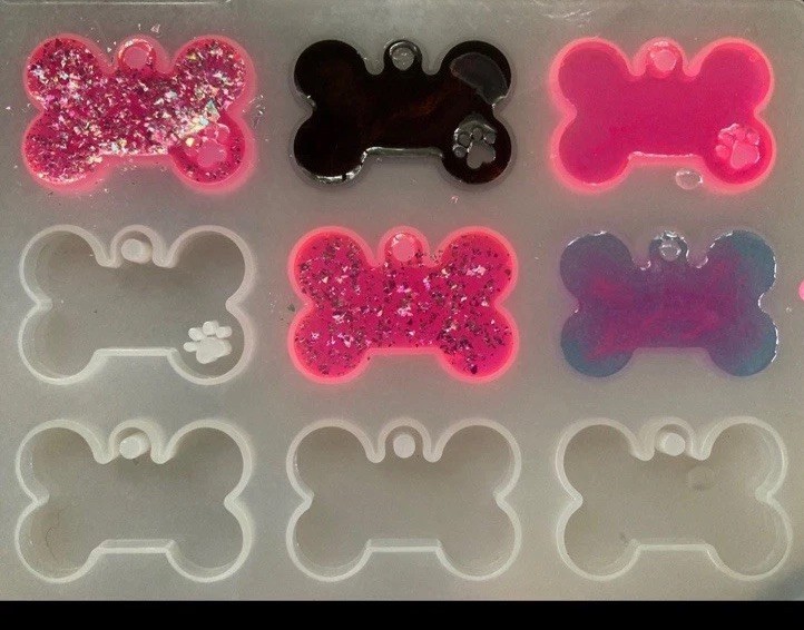 Custom Dog Tags Bone Shaped Doggy Tags Made From Resin With Your Animals Name