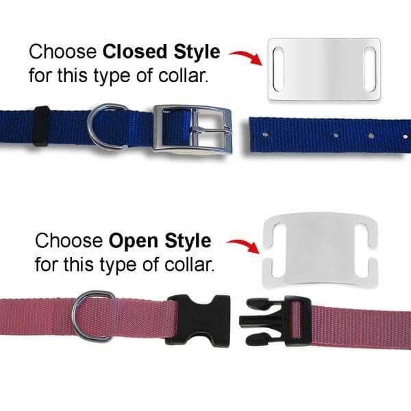 Custom Engraved Easy-On Slide On Dog Tag for Collars – Pet Tags Silent No-Jingle