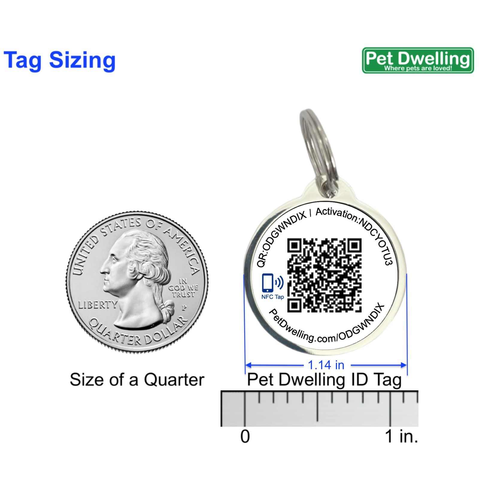Premium NFC & QR Code Smart Dog ID Tag – Easy Scanning, Instant Profile Acces…