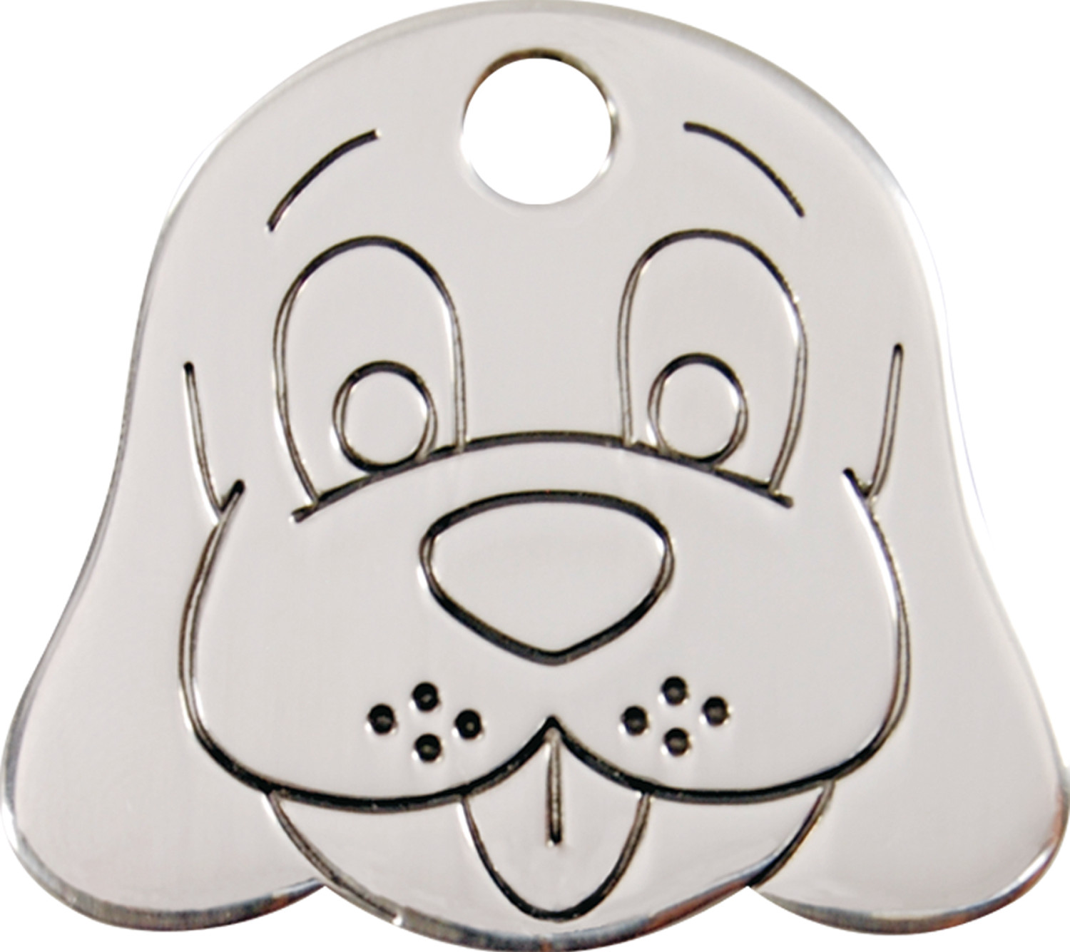 Stainless Steel Red Dingo Dog Face ID Collar Charm Tag Small Medium Large