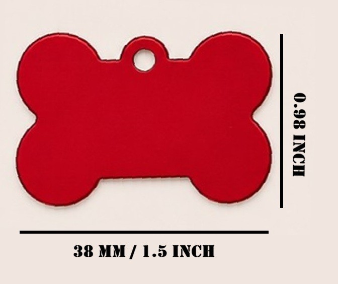 Custom Engraved Bone Dog Name Tag Puppy ID Tag Pet Tag Personalized Aluminum
