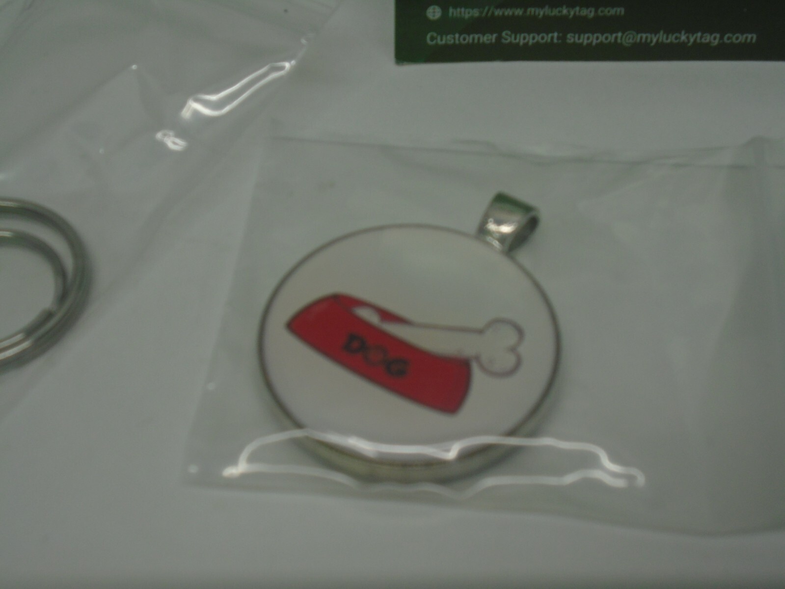 MYLUCKYTAG QR Code Pet ID Tags w/ Dog Bowl Picture and Code on Back Dog Tags