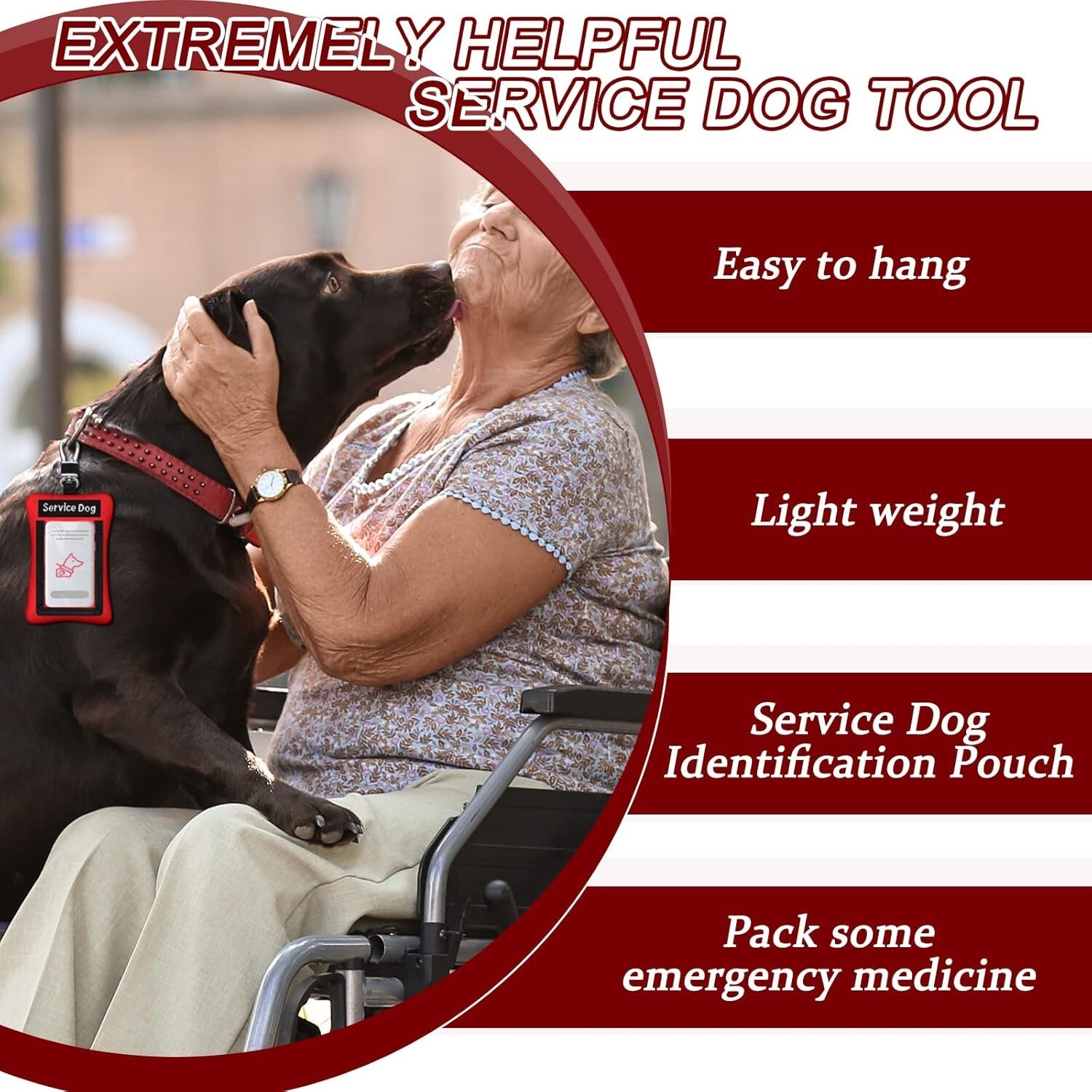 Lightweight Service Dog ID Holders – Convenient Clip-On Bags for Essentials