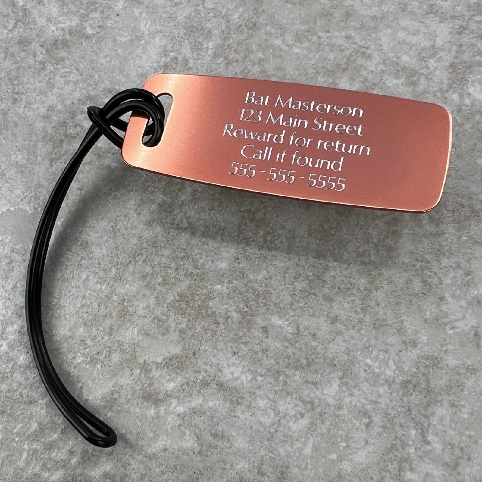 Custom Luggage Tags Baggage Tag Carry On Bag ID ENGRAVED LUGGAGE TAG ROSE GOLD