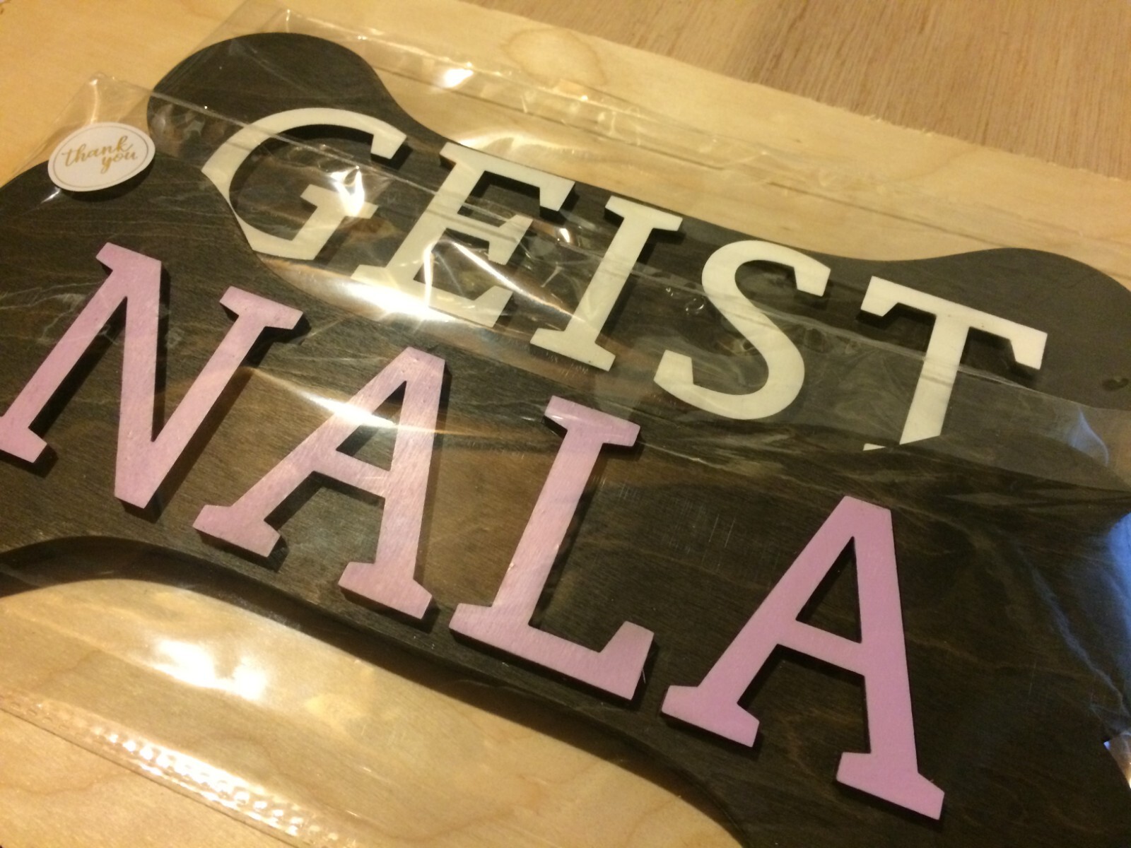 Custom Wood Dog Bone Plaque – Pet Gift Crate Wooden