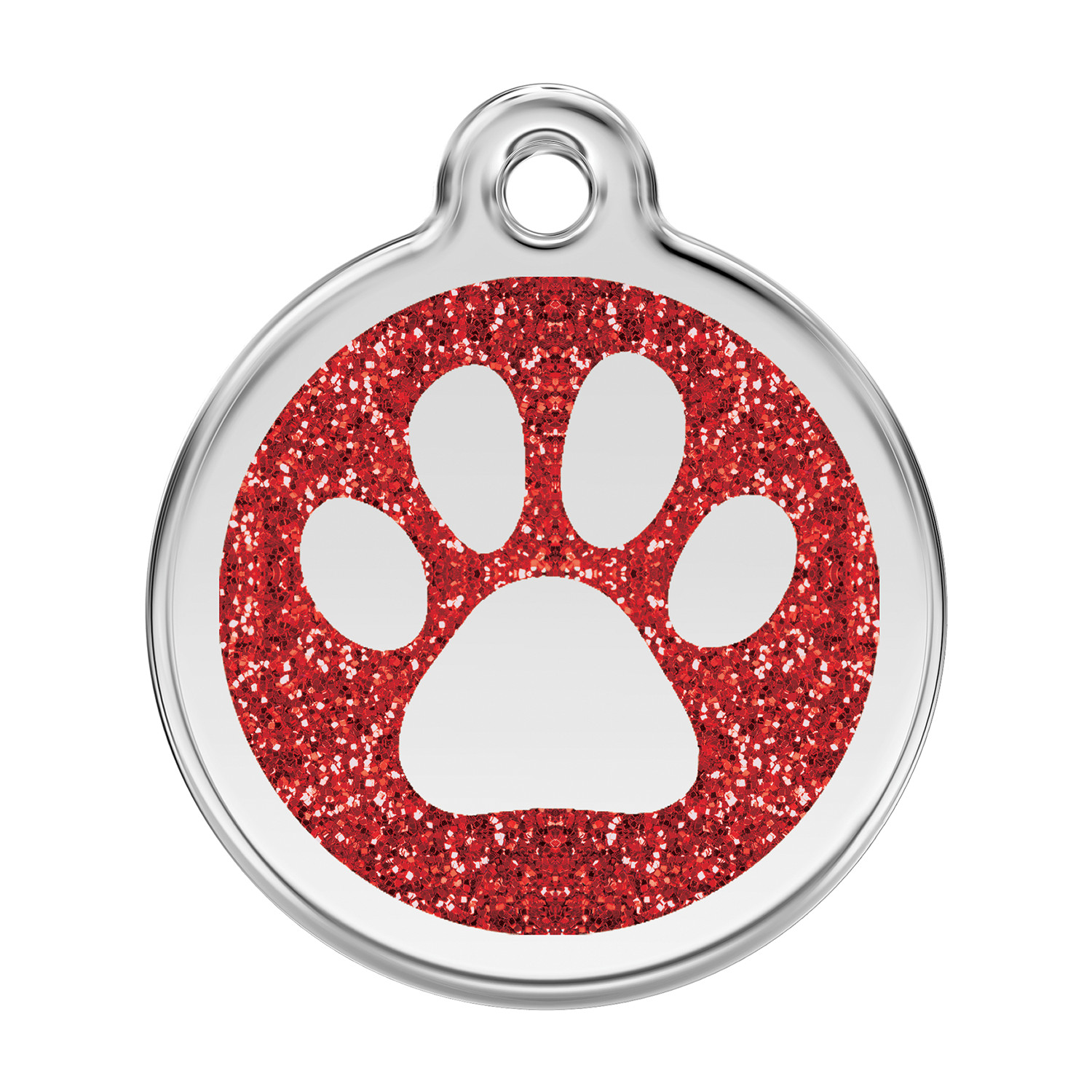 Dog Cat Pet – Red Dingo – Dog ID Tag Charm – Lifetime Guarantee – Glitter Paw