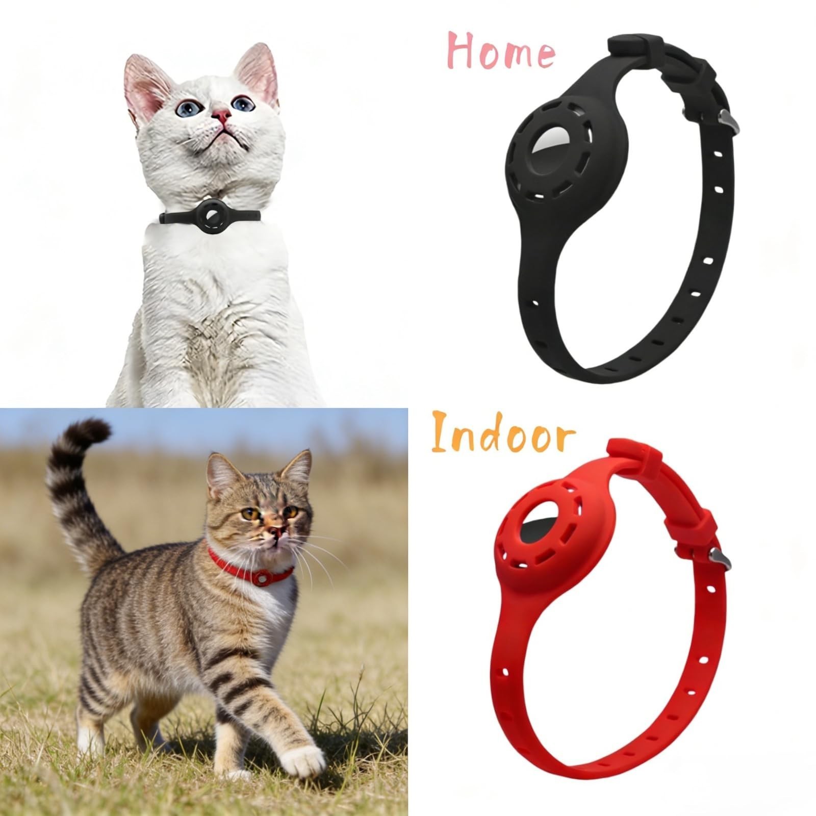 Airtag Protector Silicone Luminous Collar Adjustable Loss Prevention Eye-catc…