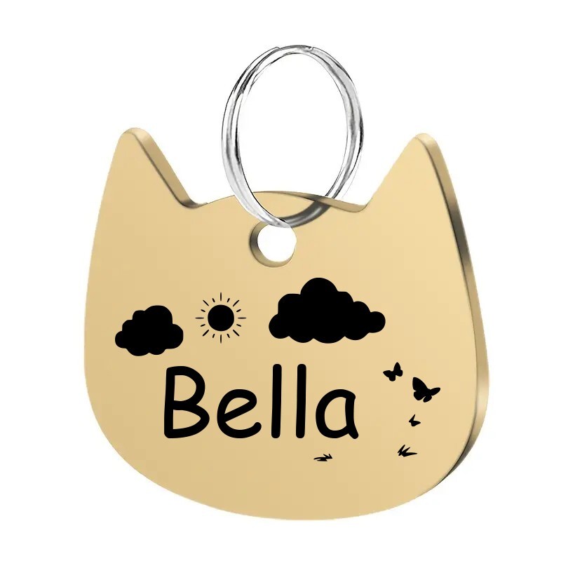 Double-Sided Pet Tag, Custom Engraved Dog Cat ID | USA Made