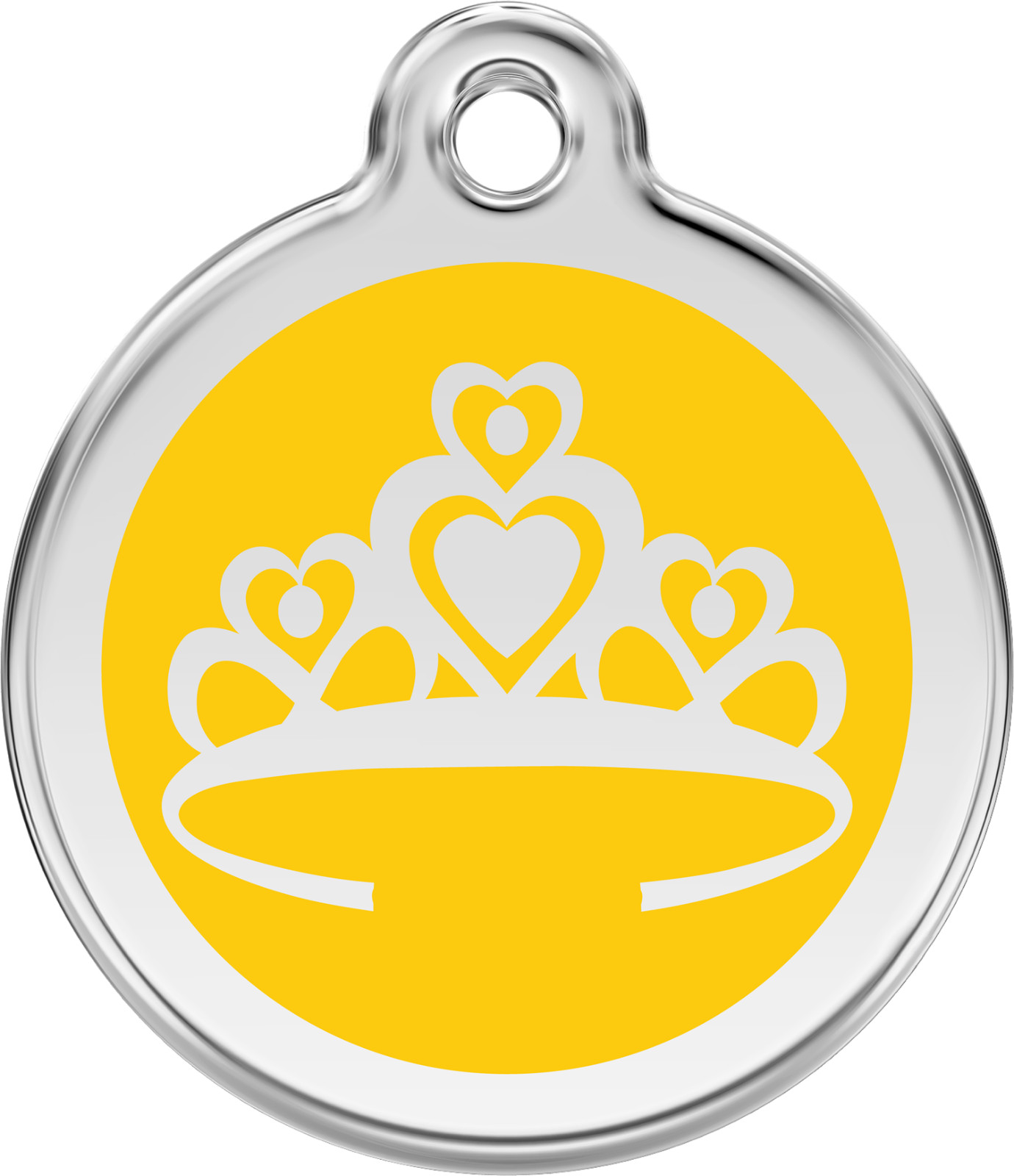 Stainless Steel Red Dingo Crown Dog Tag ID Red Purple Blue Green Pink Yellow