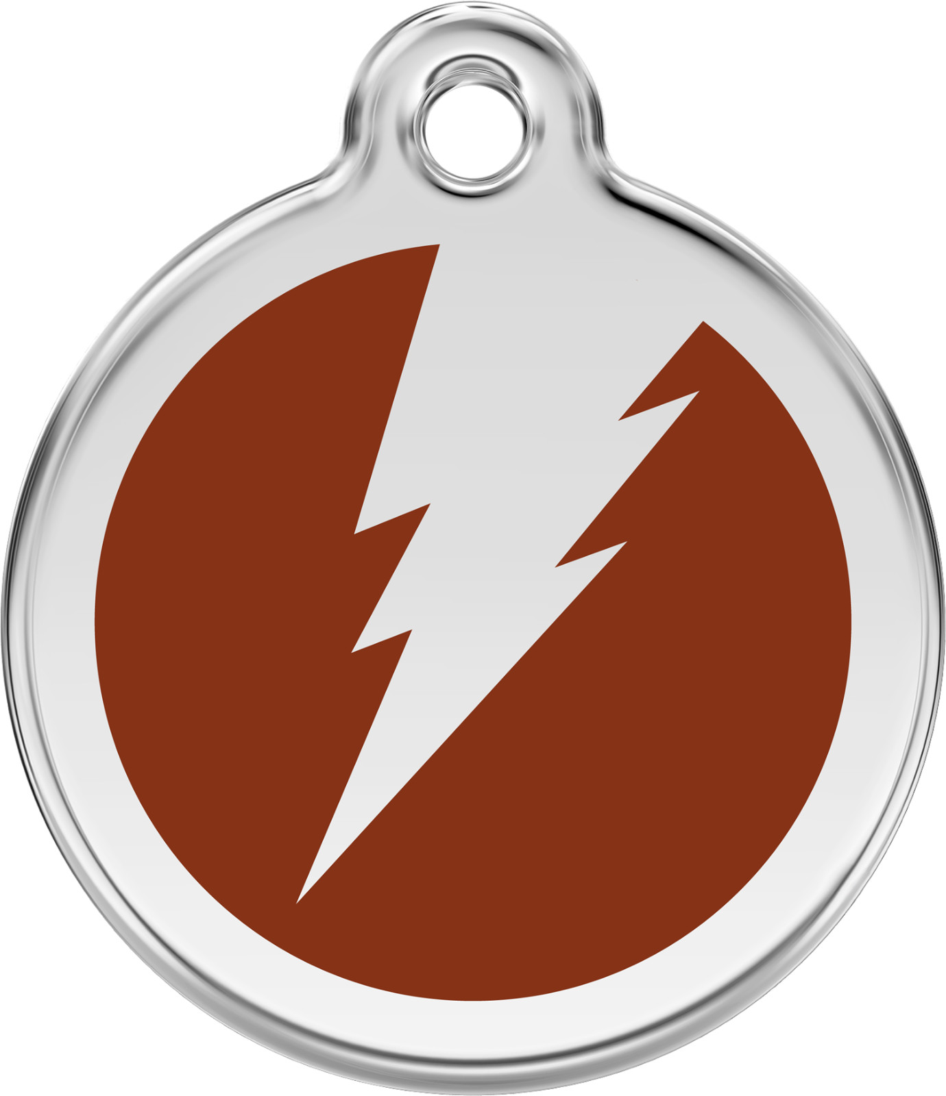 Steel Red Dingo Lightning ID Dog Tag Black Purple Blue Green Yellow Red Pink