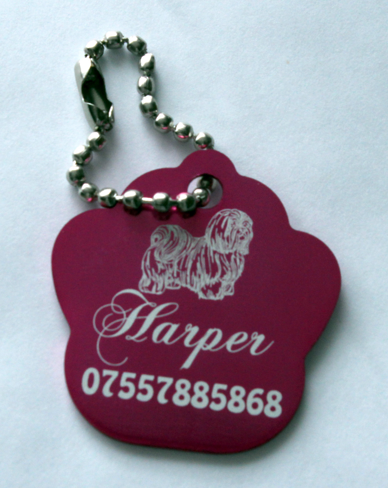 Personalised engraved ID TAG * pet * dog * cat * identity tags * CHAIN