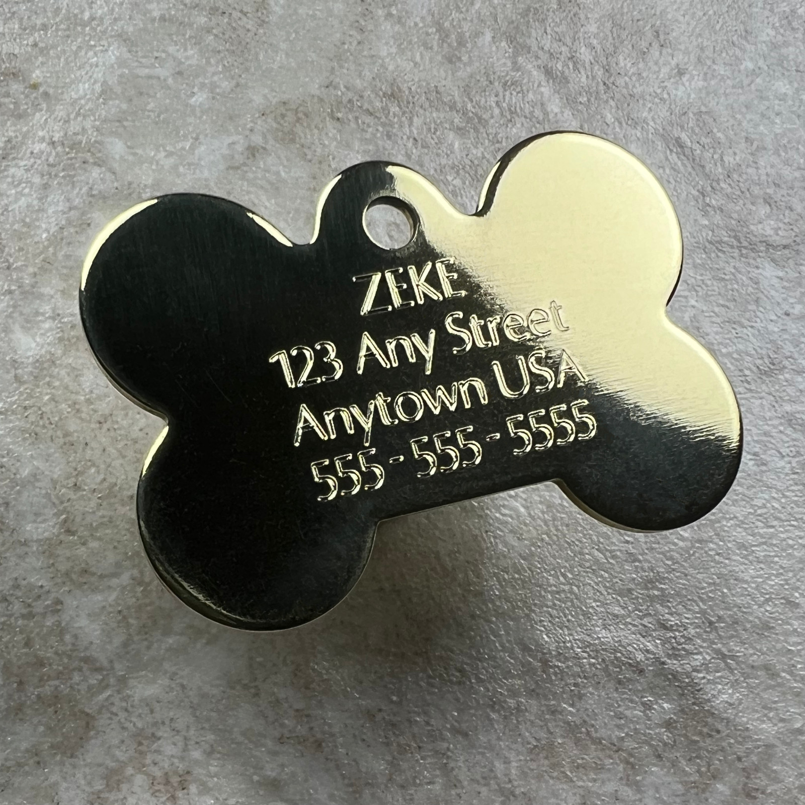 Custom Engraved Dog Tags Personalized Dog Collar Pet Tags Bone Pet ID BRASS BONE