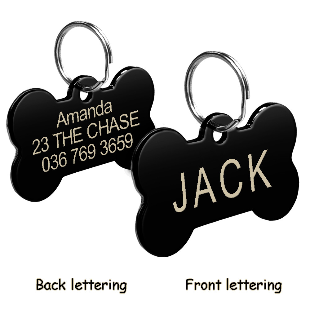 Double Sides Custom Personalized Dog ID Tags Name Phone Address Engrave for FREE