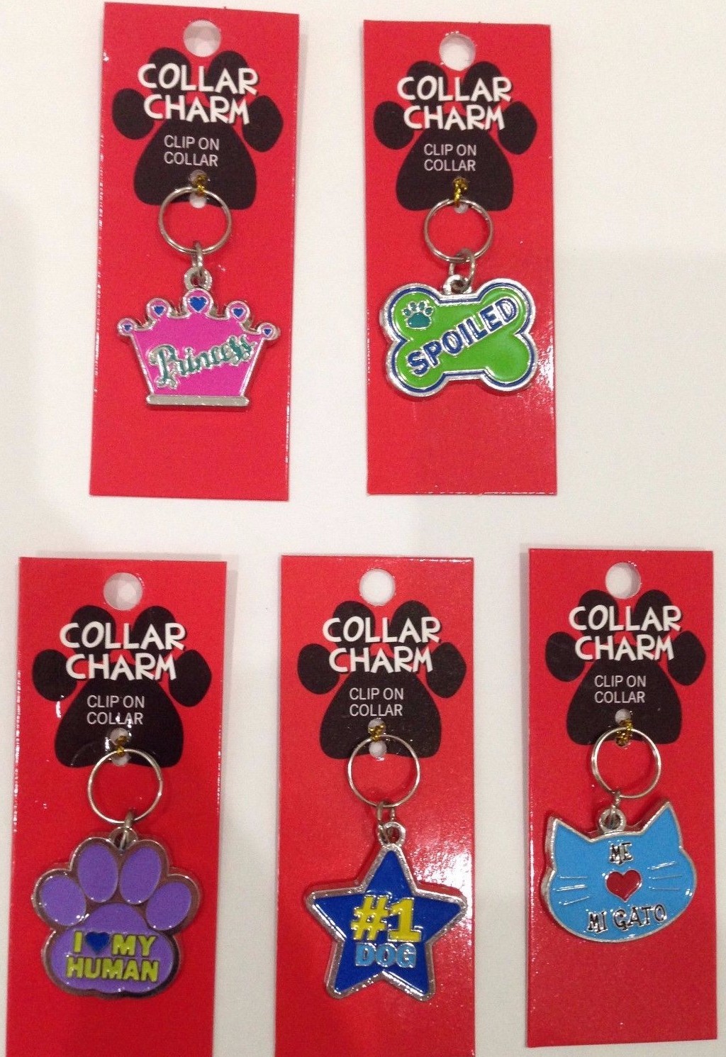 Pet Collar Charms-Five Styles-Princess, Spoiled..and More-Pet Lovers-Dog-Cat