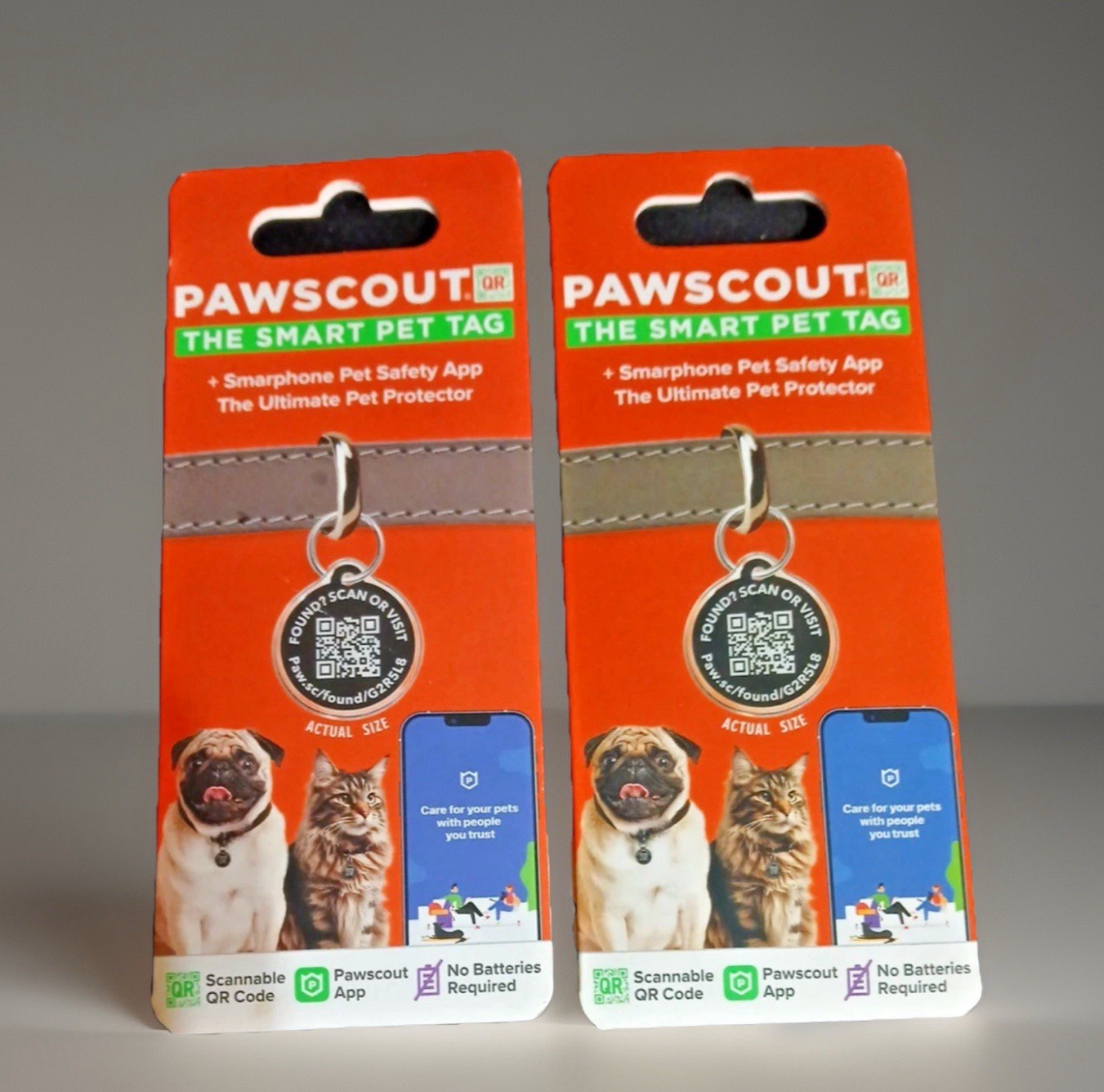 Lot Of 2 Pawscout QR The Smart Pet Tag Finder for Dogs/Cats New Sealed
