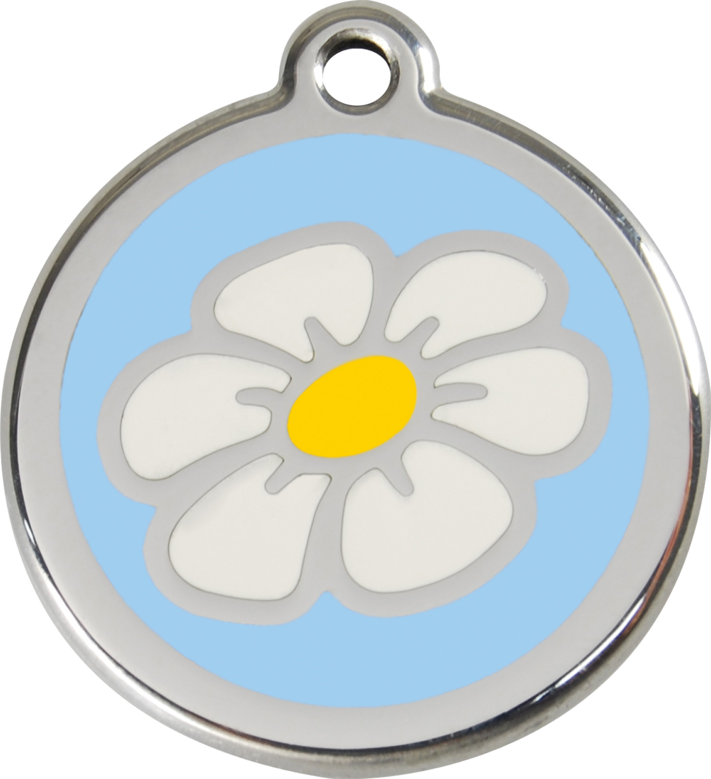 Steel Red Dingo Daisy ID Dog Tag Black Purple Blue Green Yellow Orange Red Pink