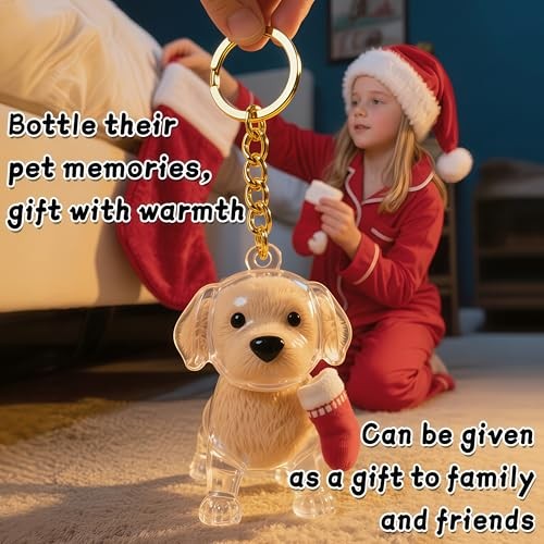 Dog Hair Collector Keychain 4pc Memorial Pet Fur Ashes