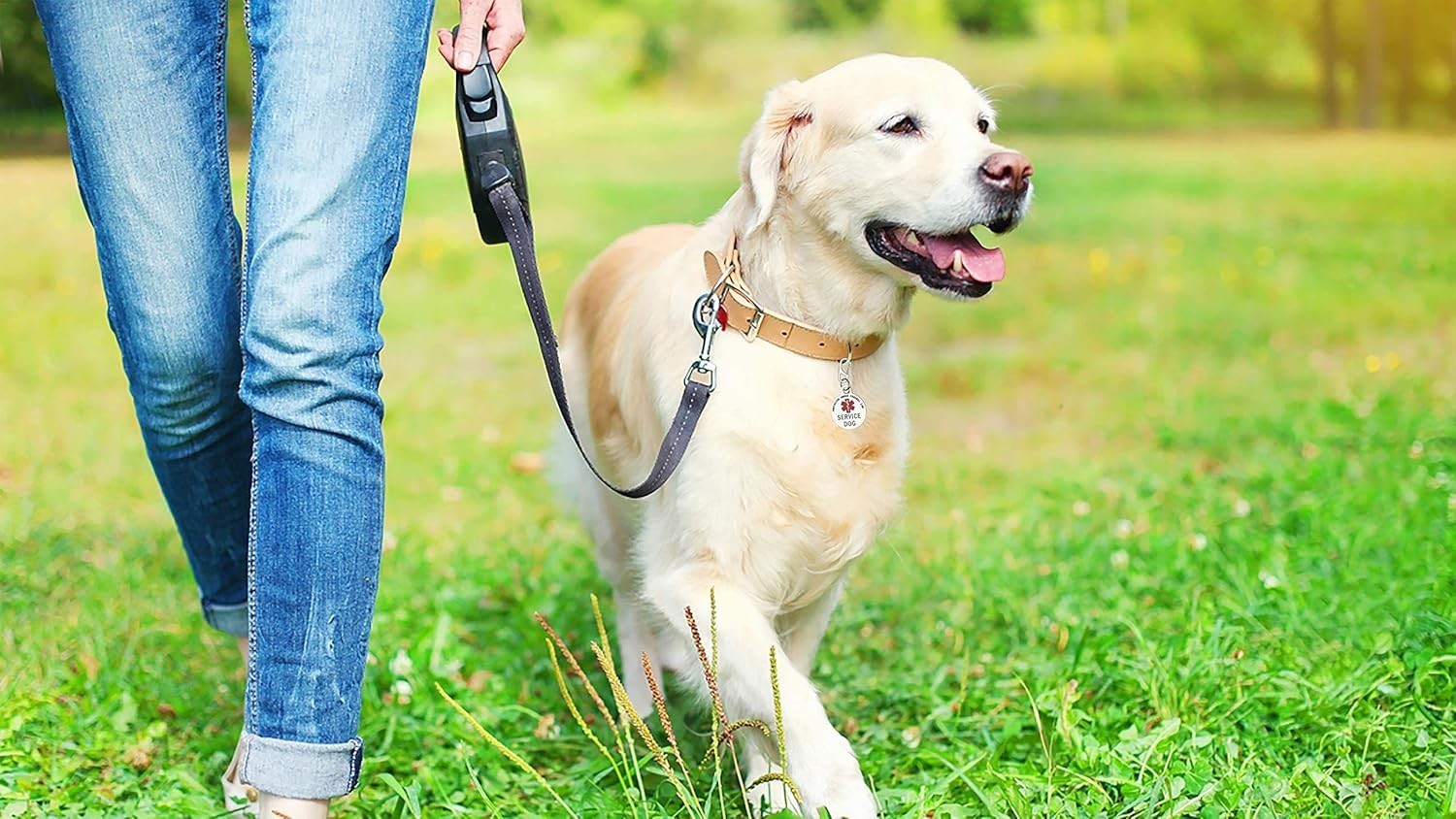 Double-Sided Service Dog Tag with Medical Alert & Federal Protection – 1.25 Inch