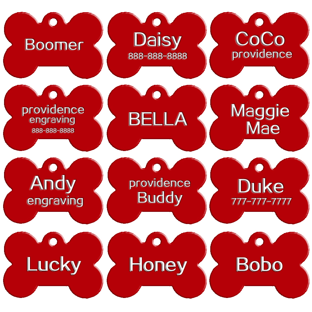 100pcs Wholesale Blank Aluminum Bone Dog Tags Personalized Cat Dog Name ID Tag