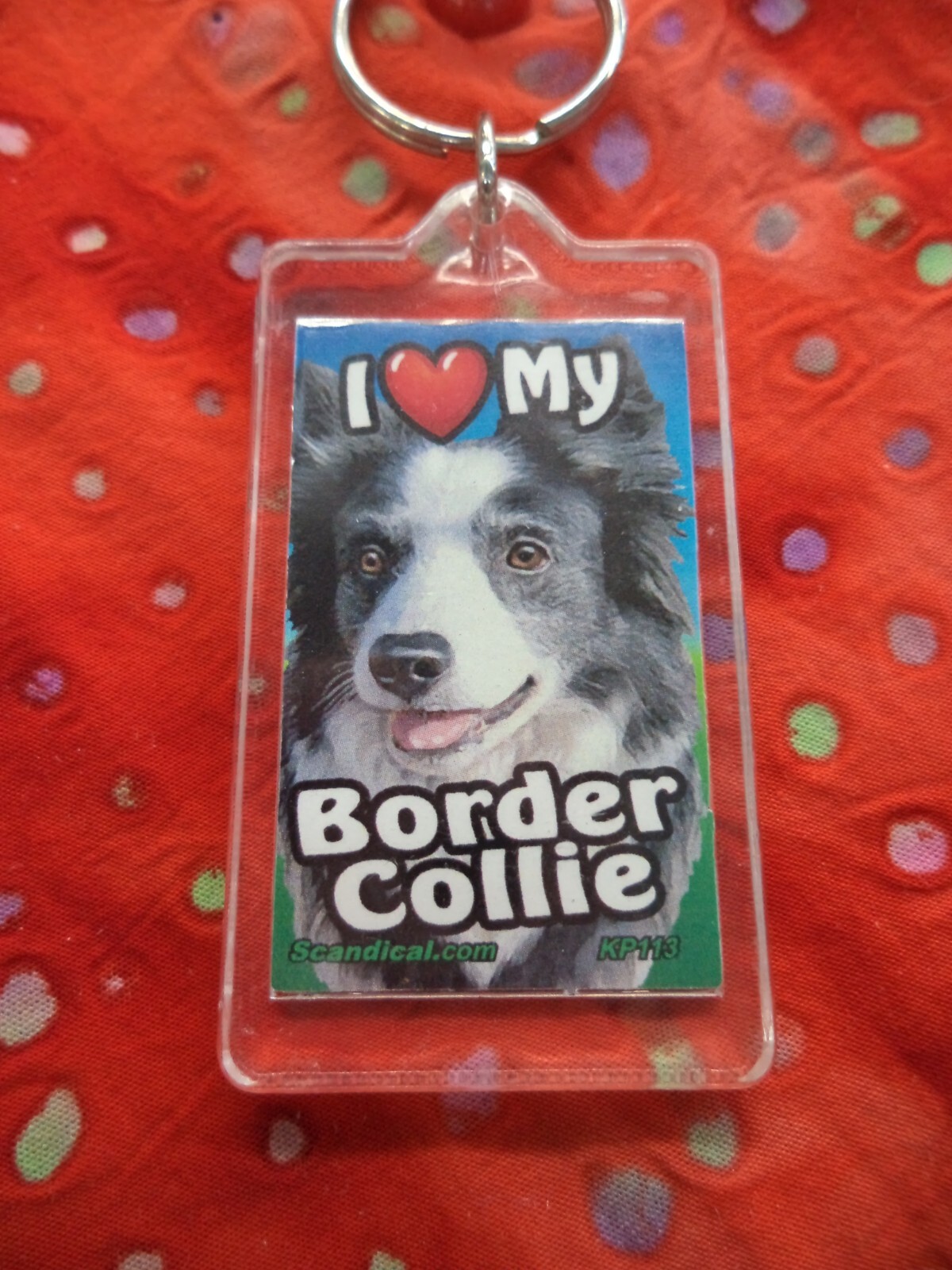 SCANDIAL PET KEY CHAINS – DOUBLE SIDED – I LOVE MY __DOG__ YOU PICK BREED! #1