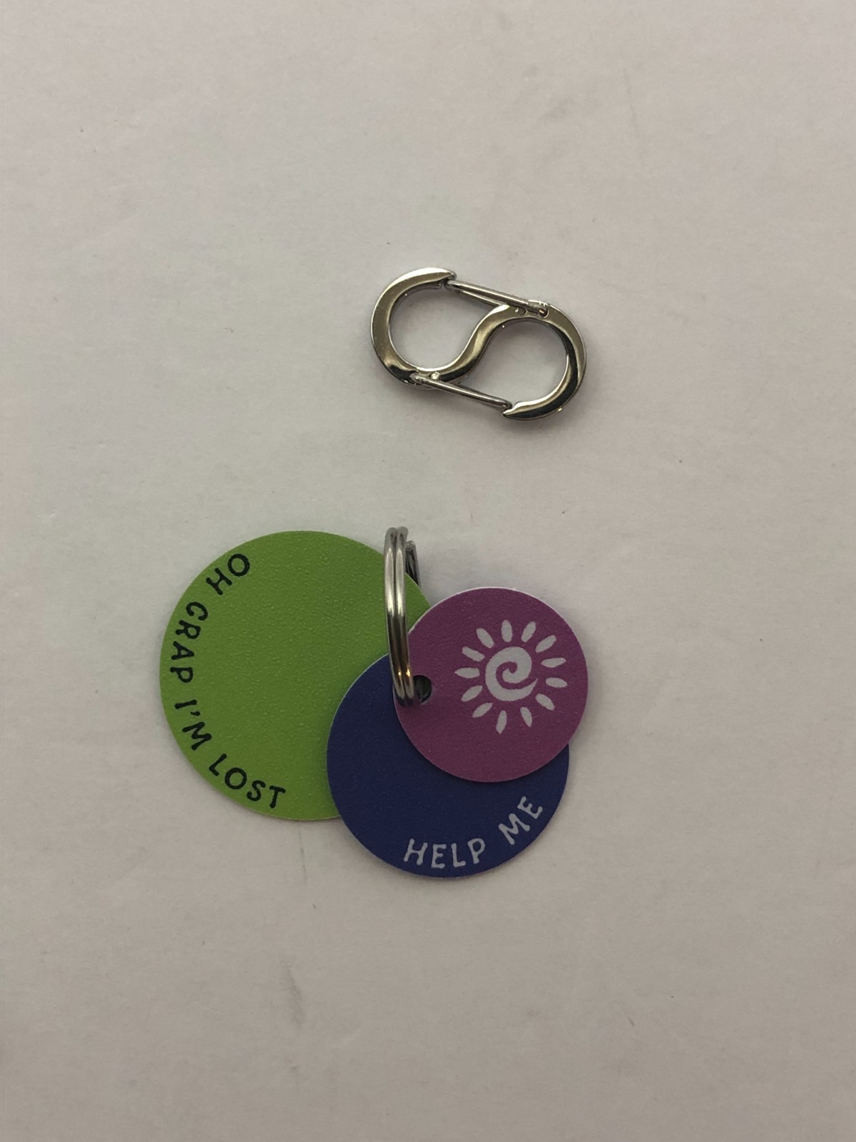 Disontag QR Code Dog Tag, Purple W/ Sunshine, New in Package