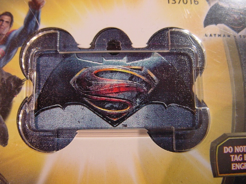 NEW – FIDO ENGRAVABLE PET I.D. TAG – SUPERMAN DOG BONE