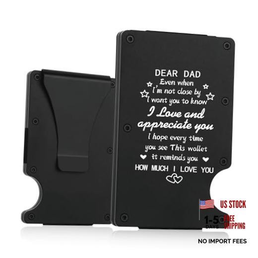 THTCSQ To My Dad Gifts,Minimalist Personalized Engraved Metal for Dad
